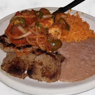 Steak and Shrimp Ranchero Plate