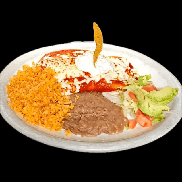Chicken Enchilada Mexicana Plate.